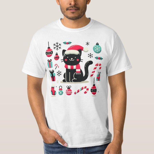 Camiseta Gato negro de los navidades (Anverso)