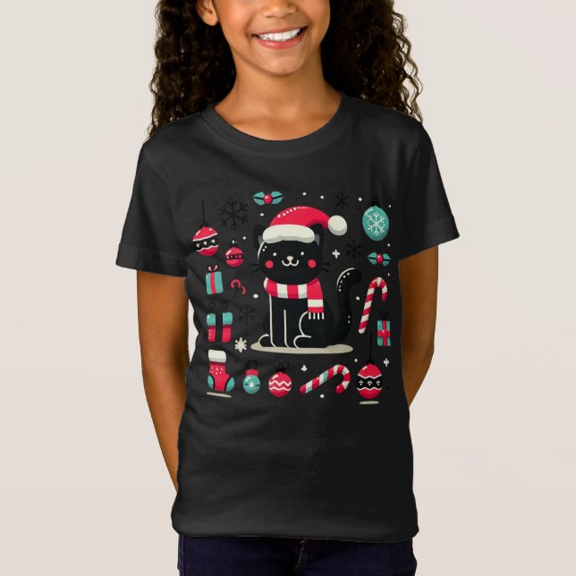Camiseta Gato negro de los navidades (Anverso)