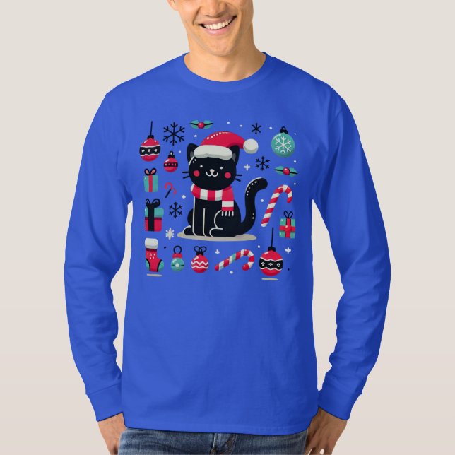 Camiseta Gato negro de los navidades (Anverso)