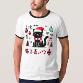 Camiseta Gato negro de los navidades