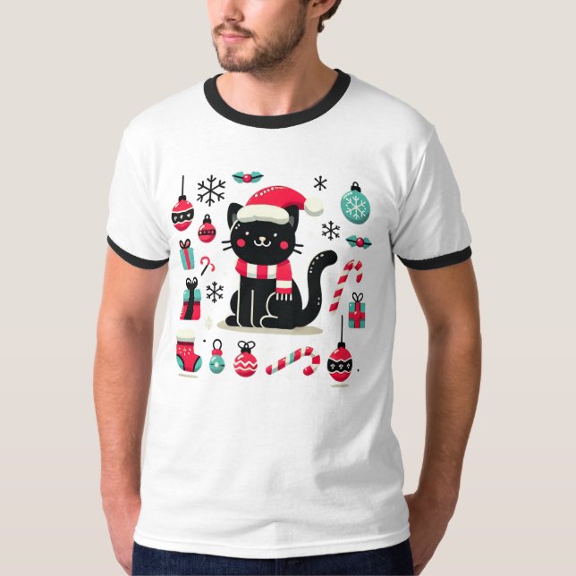 Camiseta Gato negro de los navidades (Anverso)