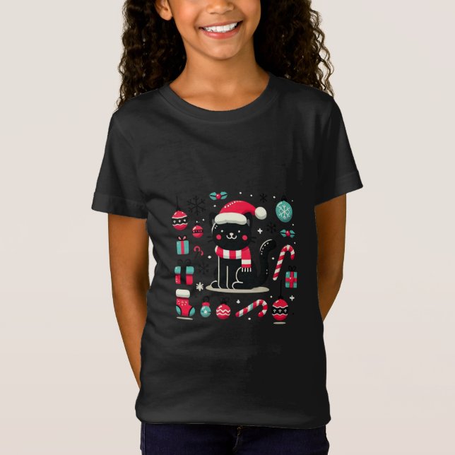 Camiseta Gato negro de los navidades (Anverso)