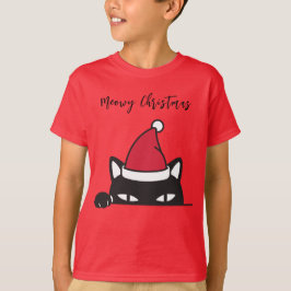 Camiseta Gato negro de Navidades divertidos
