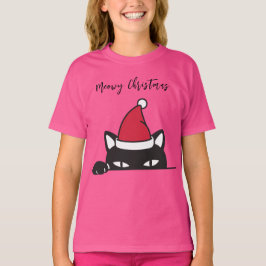 Camiseta Gato negro de Navidades divertidos
