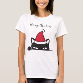 Camiseta Gato negro de Navidades divertidos