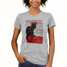 Gato negro de Nouveau del arte francés de Tournee