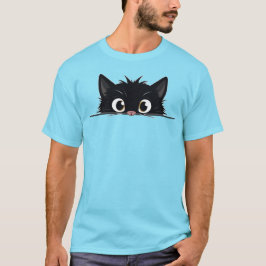 Camiseta Gato negro de peinado suave