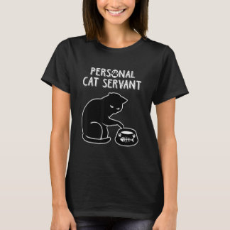 Camiseta Gato negro de sirviente personal de gato