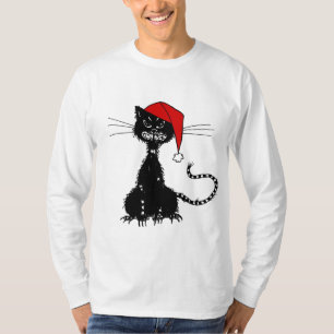 Camiseta Gato negro del navidad