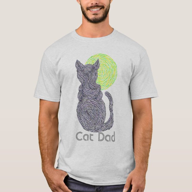 Camiseta Gato negro del padre lindo de la piel de Z y el (Anverso)