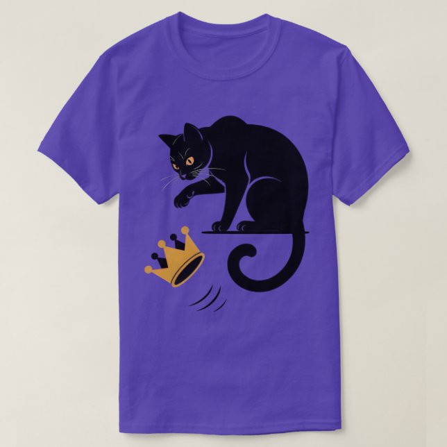 Camiseta Gato Negro Derriba la Corona (Diseño del anverso)