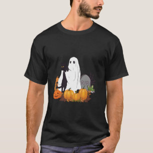 Camiseta Gato negro disfraz divertido de fantasma gato lind