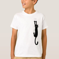 Gato Negro Divertido Colgando | Gato Divertido