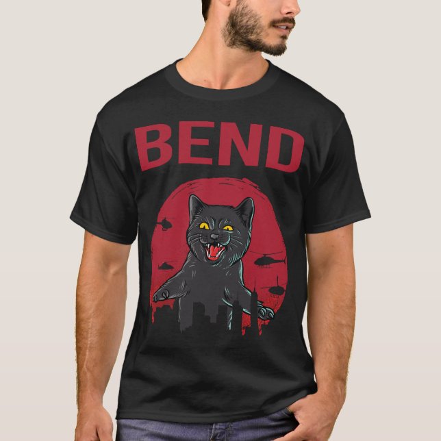Camiseta Gato negro divertido de Bend (Anverso)