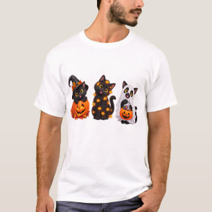 Camiseta Gato negro divertido fantasma Halloween – Gato esp