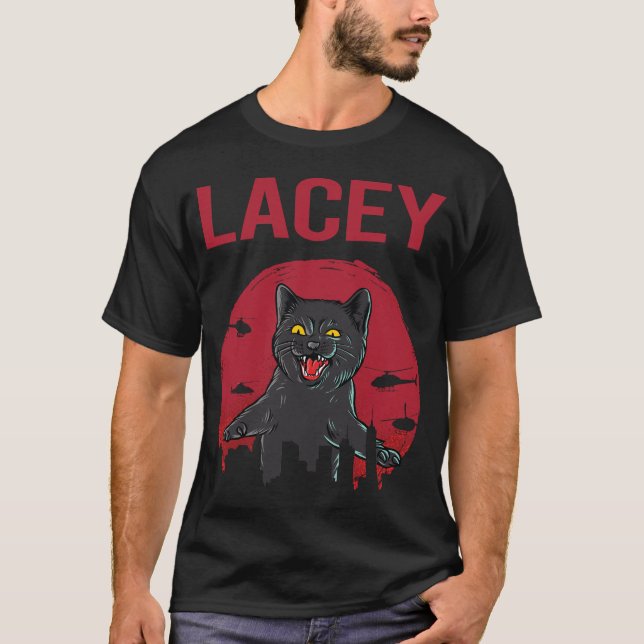 Camiseta Gato negro divertido Lacey (Anverso)