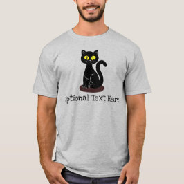 Camiseta Gato negro divertido o lindo personalizado
