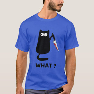 Camiseta Gato Negro Divertido Qué Regalo de Gatito Sospecho