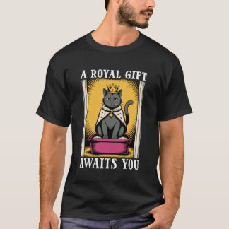 Camiseta Gato Negro Divertido Una Caja de Arena Regalo Real