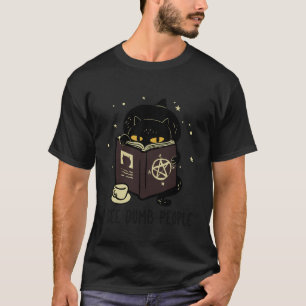 Camiseta Gato Negro Divertido Veo Gente Tonta Brujería Hall