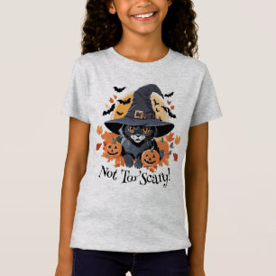 Camiseta Gato negro en Halloween, Gorra brujo
