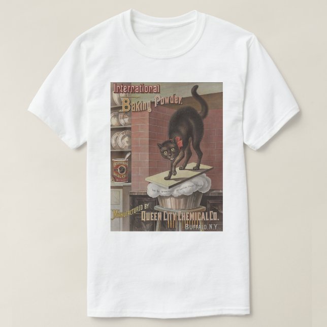 Camiseta Gato negro en la cocina, artista desconocido (Diseño del anverso)