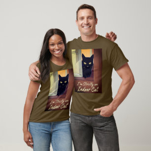 Camiseta Gato negro en la ventana