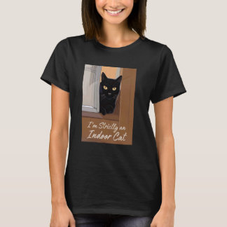 Camiseta Gato negro en la ventana