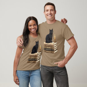 Camiseta Gato Negro en Libros de Brujería