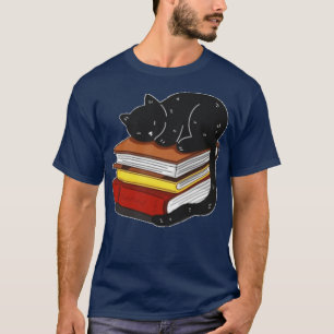 Camiseta Gato Negro En Libros Mágicos