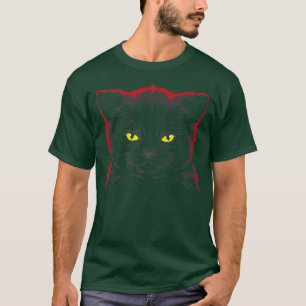 Camiseta Gato negro espeluznante 88