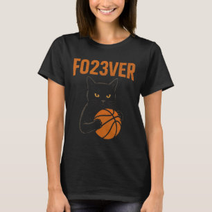 Camiseta Gato negro espeluznante sosteniendo escena de Hall