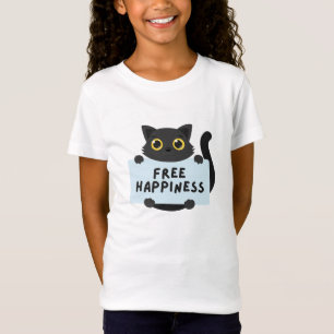 Camiseta Gato Negro & Felicidad Libre
