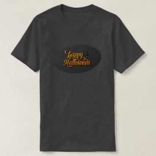 Camiseta Gato Negro Feliz Halloween