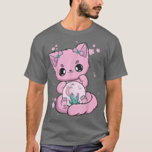 Camiseta Gato Negro Gatito Cute Asombroso Anime Neko Pastel