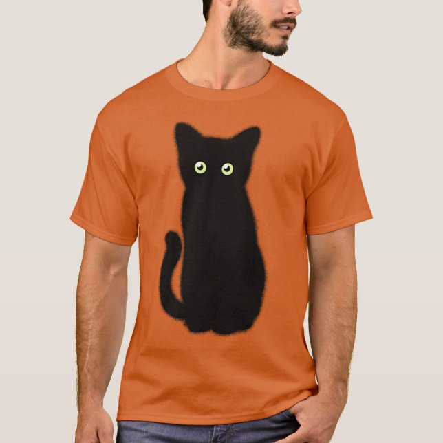 Camiseta Gato negro, gatito lindo, diversión espumocrática (Anverso)