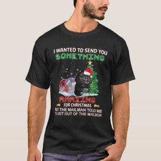 Camiseta Gato Negro Gatito Que Quería Mandarte Algo