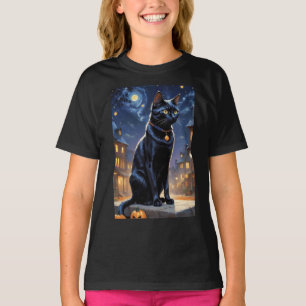 Camiseta Gato negro Gato Halloween Gato Amante de la camion