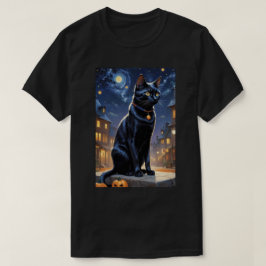 Camiseta Gato negro Gato Halloween Gato Amante de la camion