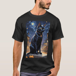 Camiseta Gato negro Gato Halloween Gato Amante de la camion
