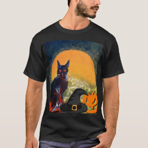 CAMISETA GATO NEGRO, GORRA DE TESTIGOS Y PARTIDO DE HALLOWE