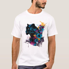 Camiseta Gato Negro Grande Kawaii