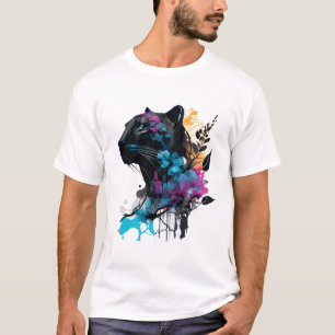 Camiseta Gato Negro Grande Kawaii