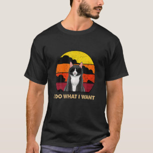Camiseta Gato Negro Hacer Lo Que Quiero La Copa Roja Mi Gat