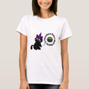 Camiseta Gato Negro Hocus Pocus Necesito Matcha pa