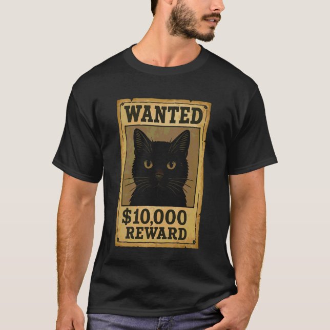 Camiseta Gato Negro Imagen Deseada (Anverso)