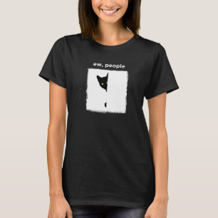 Camiseta Gato Negro Introvertido Gente Antisocial Gato Tími