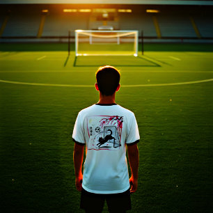 Camiseta Gato Negro Juguetón Fútbol para Amantes de los Gat