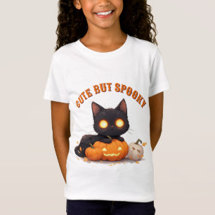 Camiseta Gato Negro Kawaii Truco o Regalo Halloween 🎃