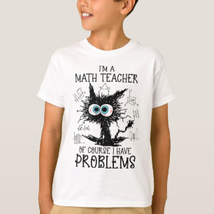 Camiseta Gato Negro Kitty Soy Maestra De Matemáticas Por Su